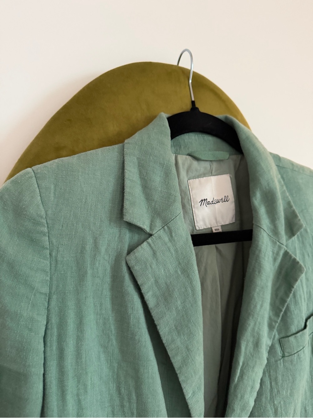 Madewell Seafoam Green Linen Blazer